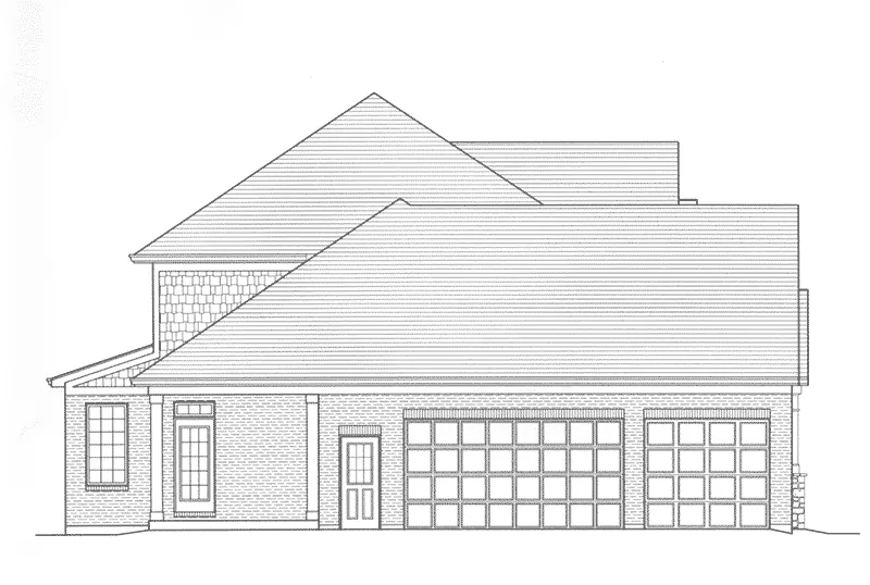 Shingle House Plan Left Elevation - Whitmore Country French Home 065D-0405 - Shop House Plans and More