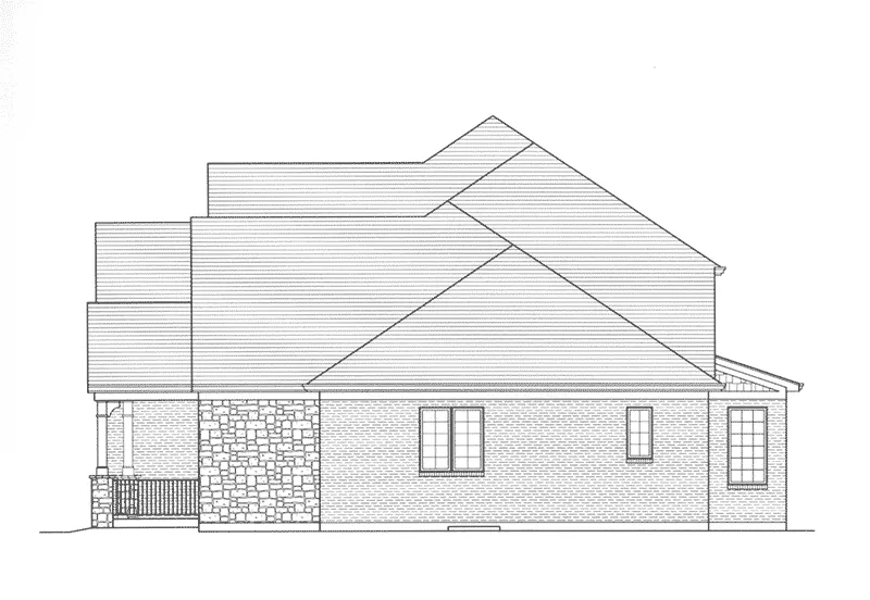 Shingle House Plan Right Elevation - Whitmore Country French Home 065D-0405 - Shop House Plans and More