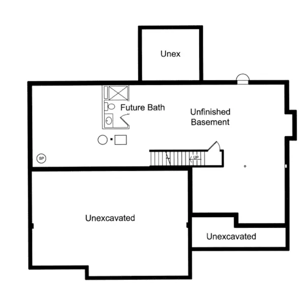 Country French House Plan Basement Floor - Loretto Bay Country French Home 065D-0407 - Shop House Plans and More