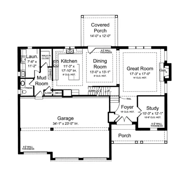 Country French House Plan First Floor - Loretto Bay Country French Home 065D-0407 - Shop House Plans and More