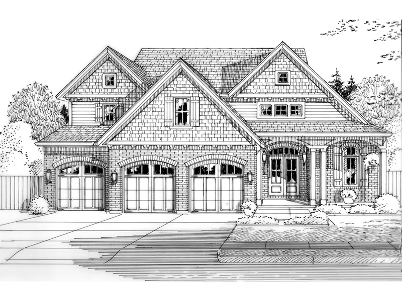 Craftsman House Plan Front Image of House - 065D-0407 - Shop House Plans and More