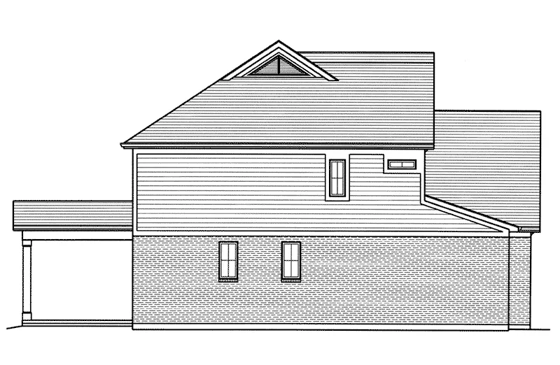 Craftsman House Plan Left Elevation - 065D-0407 - Shop House Plans and More