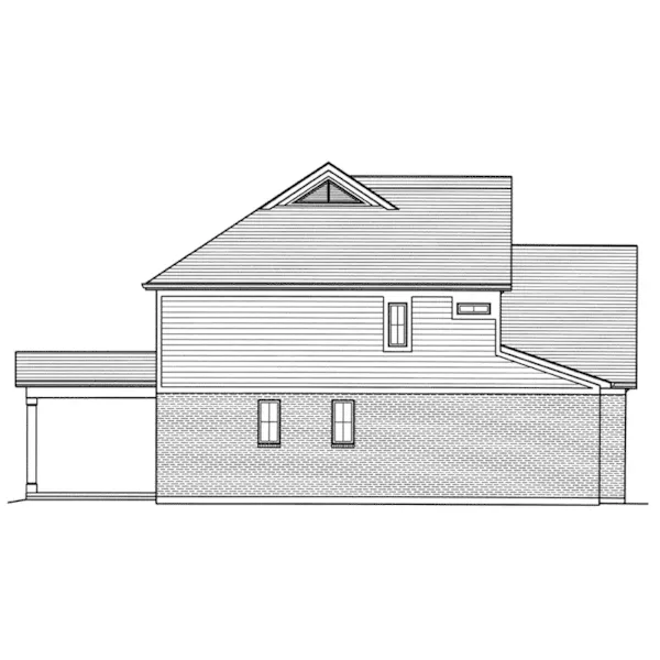 Country French House Plan Left Elevation - Loretto Bay Country French Home 065D-0407 - Shop House Plans and More