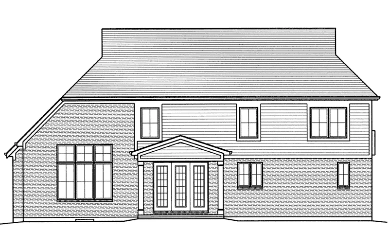 Arts & Crafts House Plan Rear Elevation - 065D-0407 - Shop House Plans and More