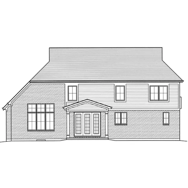 Country French House Plan Rear Elevation - Loretto Bay Country French Home 065D-0407 - Shop House Plans and More