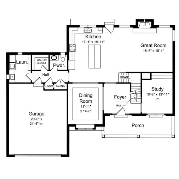 Country House Plan First Floor - Bellebrooke Traditional Home 065D-0408 - Shop House Plans and More