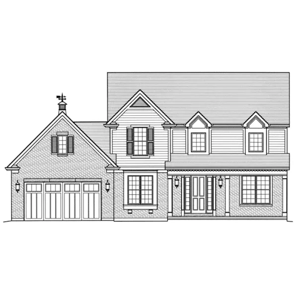 Country House Plan Rear Elevation - Bellebrooke Traditional Home 065D-0408 - Shop House Plans and More