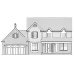 Country House Plan Rear Elevation - Bellebrooke Traditional Home 065D-0408 - Shop House Plans and More