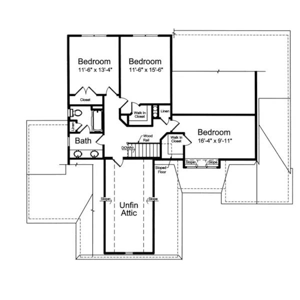 European House Plan Second Floor - Whitford Country Home 065D-0410 - Shop House Plans and More