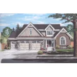 European House Plan Front of Home - Whitford Country Home 065D-0410 - Shop House Plans and More