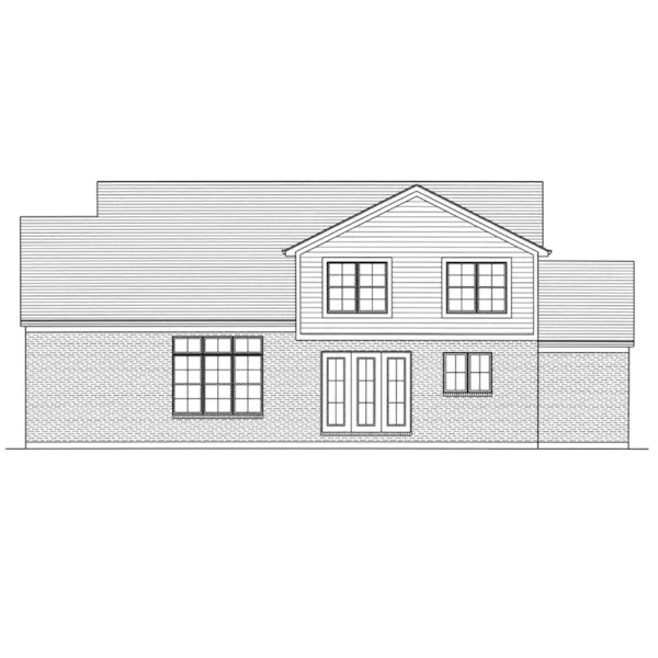 European House Plan Rear Elevation - Whitford Country Home 065D-0410 - Shop House Plans and More