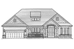 Arts & Crafts House Plan Front Elevation - Churchill Bay Ranch Home 065D-0412 - Shop House Plans and More