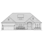 Arts & Crafts House Plan Rear Elevation - Churchill Bay Ranch Home 065D-0412 - Shop House Plans and More