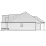 Arts & Crafts House Plan Right Elevation - Churchill Bay Ranch Home 065D-0412 - Shop House Plans and More