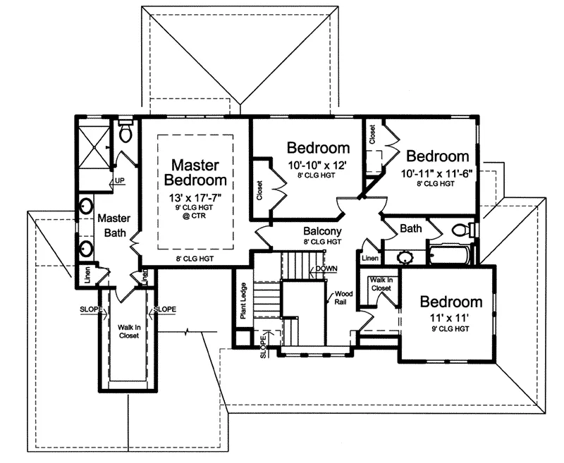 Traditional House Plan Second Floor - 065D-0414 - Shop House Plans and More