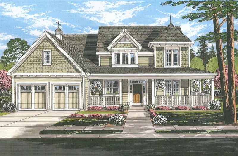 Traditional House Plan Front of Home - 065D-0414 - Shop House Plans and More