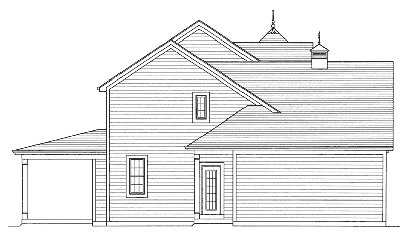 Traditional House Plan Left Elevation - 065D-0414 - Shop House Plans and More