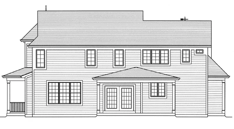 Traditional House Plan Rear Elevation - 065D-0414 - Shop House Plans and More