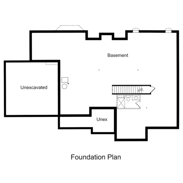 Traditional House Plan Fondation Photo - New Monroe Ranch Home 065D-0417 - Shop House Plans and More