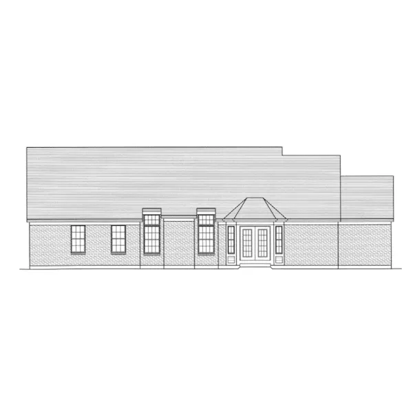 Traditional House Plan Rear Elevation - New Monroe Ranch Home 065D-0417 - Shop House Plans and More