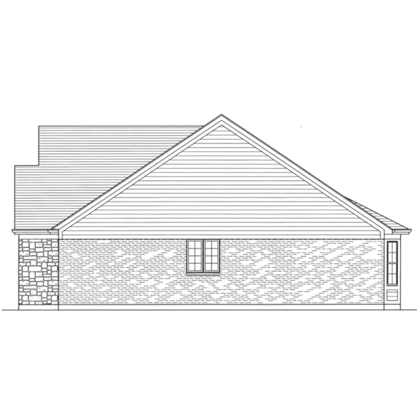 Traditional House Plan Right Elevation - New Monroe Ranch Home 065D-0417 - Shop House Plans and More