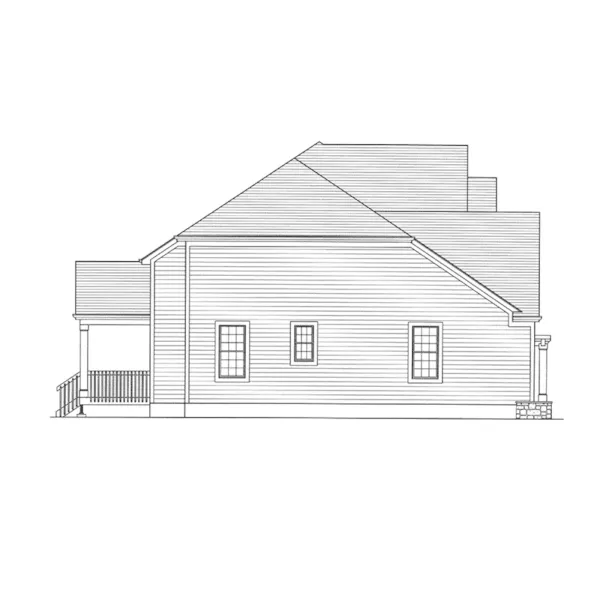 Traditional House Plan Left Elevation - Clarissa Lane Traditional Home 065D-0418 - Search House Plans and More