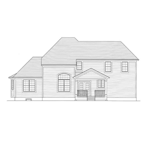 Traditional House Plan Rear Elevation - Clarissa Lane Traditional Home 065D-0418 - Search House Plans and More