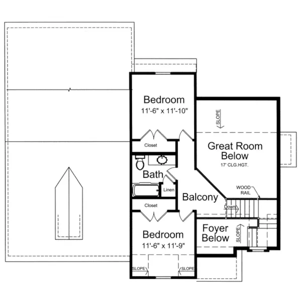 Country French House Plan Second Floor - Murielle Country French Home 065D-0419 - Shop House Plans and More