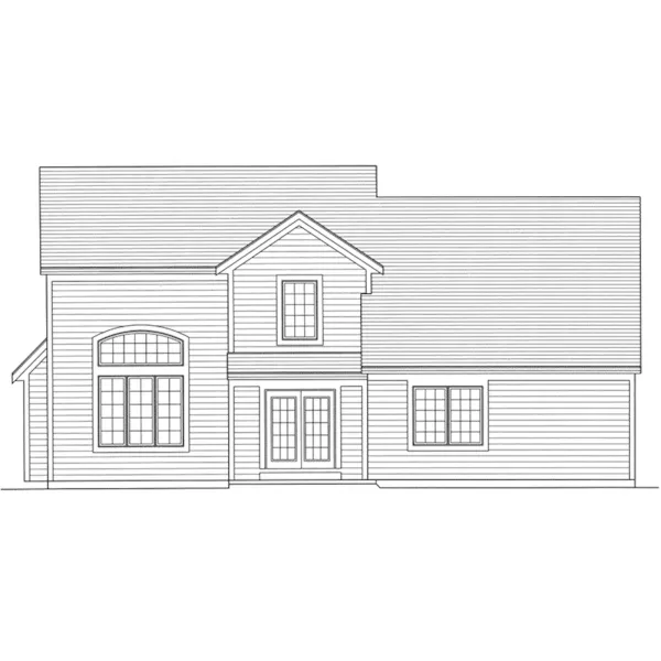 Country French House Plan Rear Elevation - Murielle Country French Home 065D-0419 - Shop House Plans and More