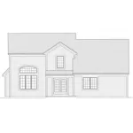 Country French House Plan Rear Elevation - Murielle Country French Home 065D-0419 - Shop House Plans and More