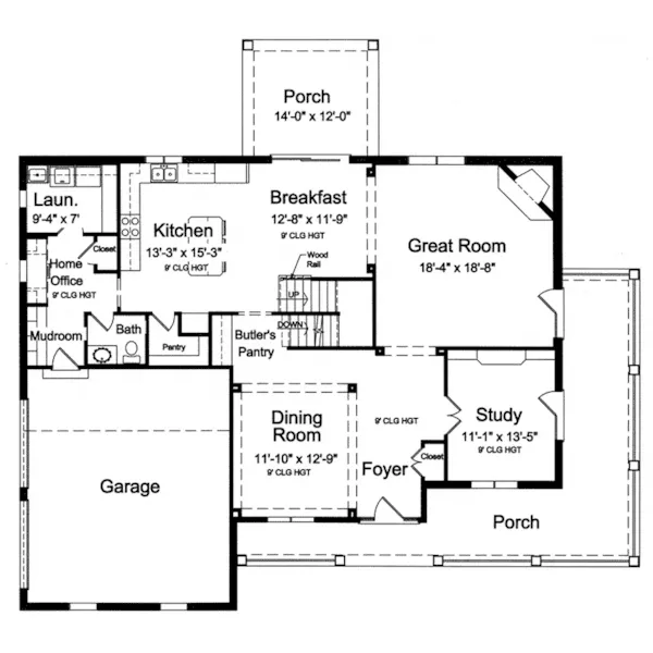 Country House Plan First Floor - Brentwood Lane Country Home 065D-0420 - Search House Plans and More