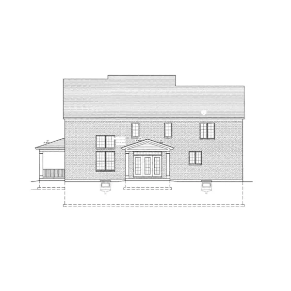 Country House Plan Rear Elevation - Brentwood Lane Country Home 065D-0420 - Search House Plans and More