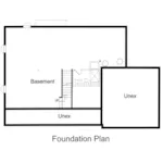 Farmhouse Plan Fondation Photo - Huntington Lane Country Home 065D-0421 - Search House Plans and More