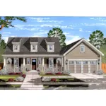 Farmhouse Plan Front of Home - Huntington Lane Country Home 065D-0421 - Search House Plans and More