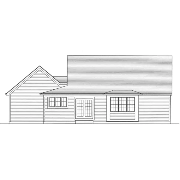 Farmhouse Plan Rear Elevation - Huntington Lane Country Home 065D-0421 - Search House Plans and More