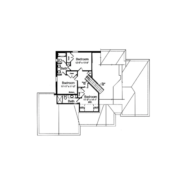 Traditional House Plan Second Floor - Hamilton Lane Traditional Home 065D-0422 - Search House Plans and More