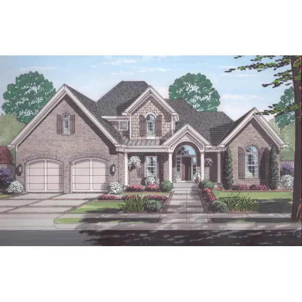 Traditional House Plan Front of Home - Hamilton Lane Traditional Home 065D-0422 - Search House Plans and More