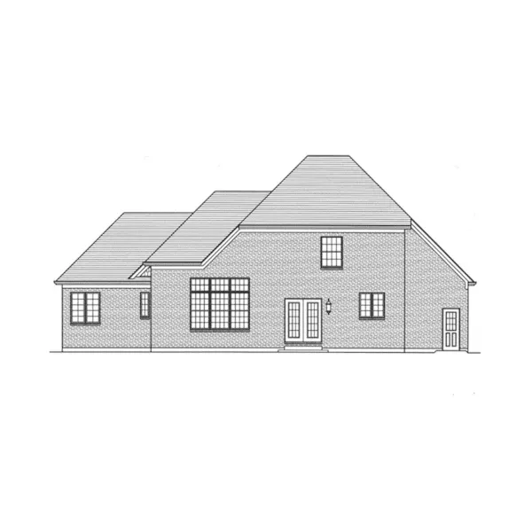 Traditional House Plan Rear Elevation - Hamilton Lane Traditional Home 065D-0422 - Search House Plans and More