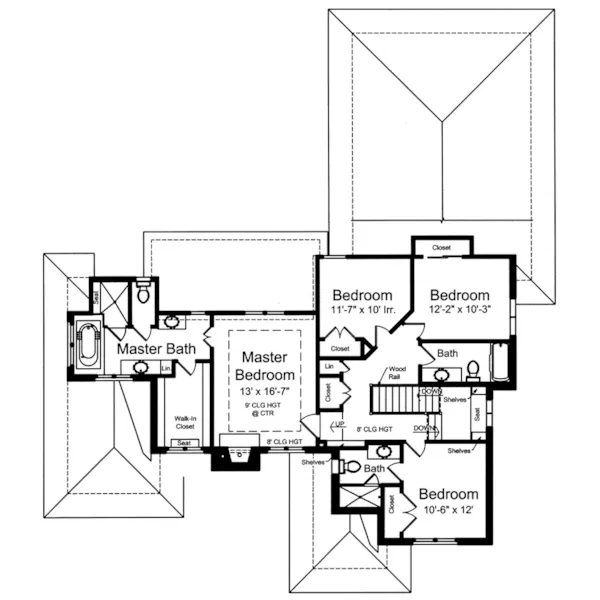 Country House Plan Second Floor - Breyer Rose Prairie Style Home 065D-0423 - Search House Plans and More