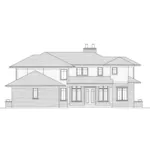 Country House Plan Rear Elevation - Breyer Rose Prairie Style Home 065D-0423 - Search House Plans and More