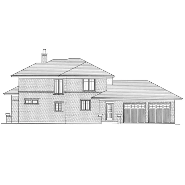 Country House Plan Right Elevation - Breyer Rose Prairie Style Home 065D-0423 - Search House Plans and More