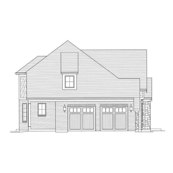 Shingle House Plan Side Elevation - Greenwich Lane European Home 065D-0424 - Search House Plans and More