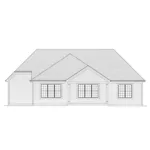 Country House Plan Rear Elevation - Garden View Ranch Home 065D-0429 - Search House Plans and More