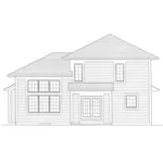 Cabin & Cottage House Plan Rear Elevation - Cottage Groves Two-Story Home 065D-0430 - Search House Plans and More