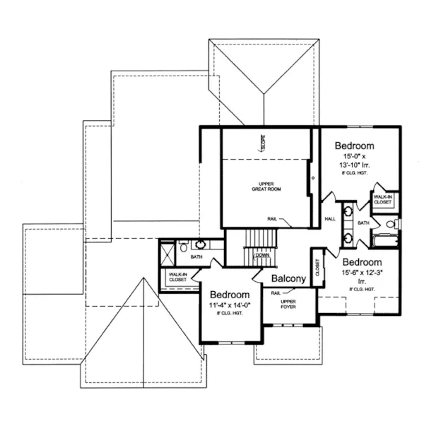 Traditional House Plan Second Floor - Green Briar Traditional Home 065D-0432 - Search House Plans and More