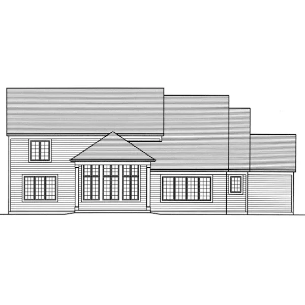 Traditional House Plan Rear Elevation - Green Briar Traditional Home 065D-0432 - Search House Plans and More