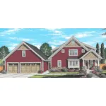 Vacation House Plan Front of Home - Crystal Bay Craftsman Home 065D-0433 - Shop House Plans and More