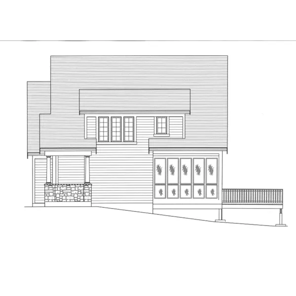 Vacation House Plan Right Elevation - Crystal Bay Craftsman Home 065D-0433 - Shop House Plans and More