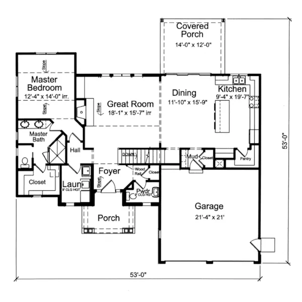 European House Plan First Floor - Saybrook Bay Craftsman Home 065D-0437 - Shop House Plans and More