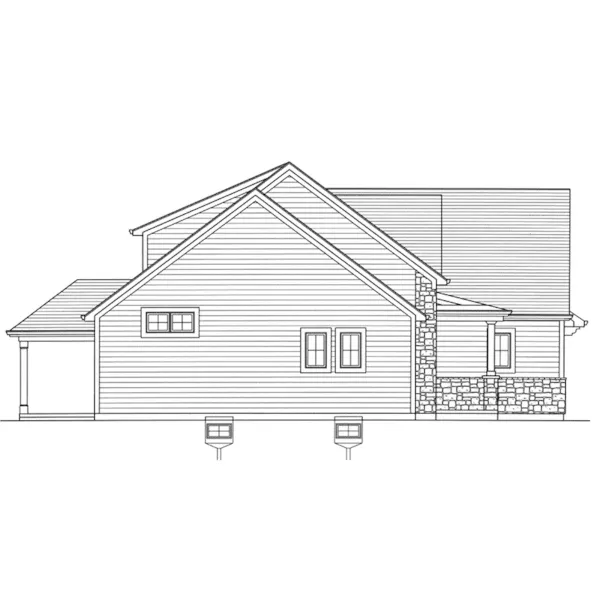 European House Plan Left Elevation - Saybrook Bay Craftsman Home 065D-0437 - Shop House Plans and More